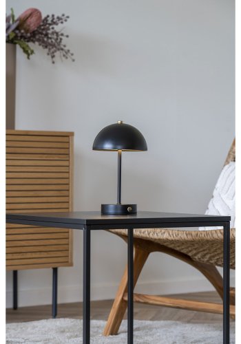 HOUSE NORDIC Holt LED-bordlampe, oppladbar - svart/messingstl
