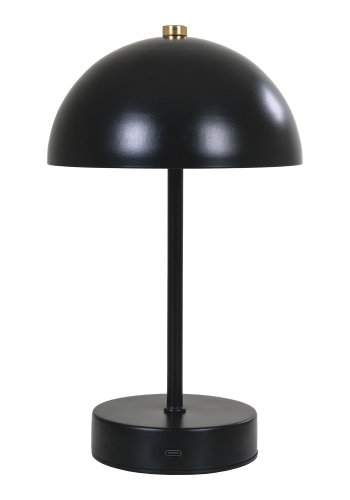 HOUSE NORDIC Holt LED-bordlampe, oppladbar - svart/messingstl