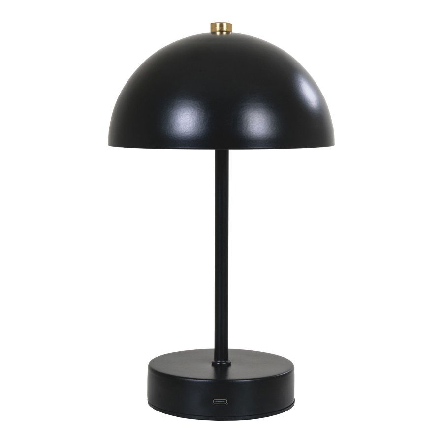 HOUSE NORDIC Holt LED-bordlampe, oppladbar - svart/messingstl