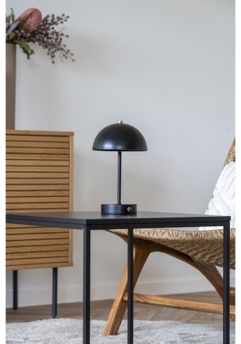 HOUSE NORDIC Holt LED-bordlampe, oppladbar - svart/messingstl