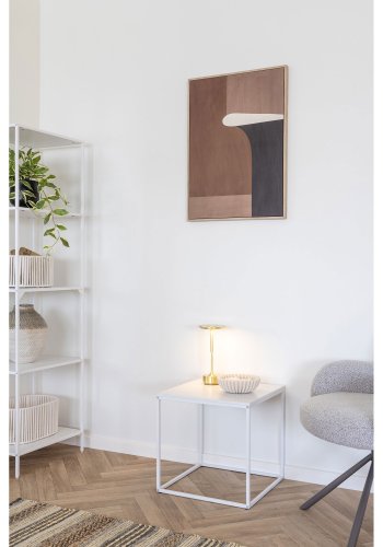 HOUSE NORDIC Lyneham LED-bordlampe, oppladbar - messing/aluminium