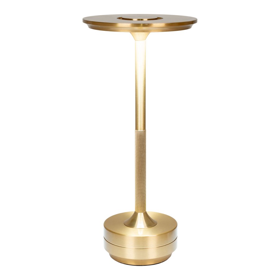 HOUSE NORDIC Lyneham LED-bordlampe, oppladbar - messing/aluminium