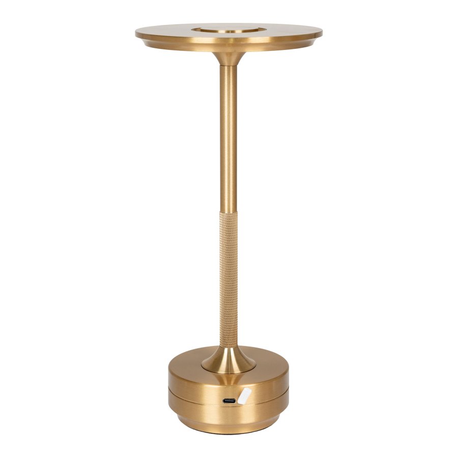 HOUSE NORDIC Lyneham LED-bordlampe, oppladbar - messing/aluminium