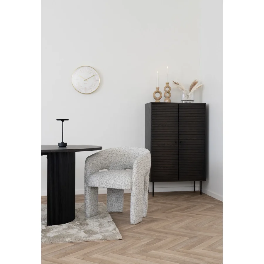 HOUSE NORDIC Lyneham LED-bordlampe, oppladbar - svart aluminium