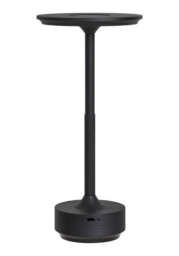 HOUSE NORDIC Lyneham LED-bordlampe, oppladbar - svart aluminium