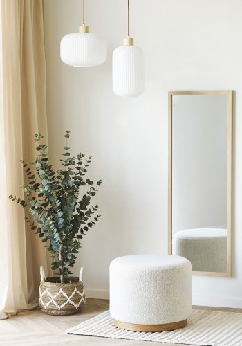 HOUSE NORDIC�Argalo loftlampe - hvid glas og tr� (H:26)