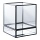 HOUSE NORDIC Hurricane lysestake - glass og svart metall (12x15)
