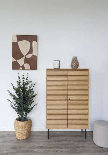 HOUSE NORDIC Hurricane lysestake - glass og svart metall (12x15)