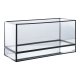 HOUSE NORDIC Hurricane lysestake - glass og svart metall (30x12x15)