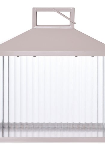 HOUSE NORDIC Lucca Lantern - Lantern, metall/glass, beige/gr