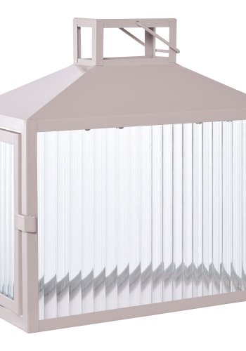 HOUSE NORDIC Lucca Lantern - Lantern, metall/glass, beige/gr