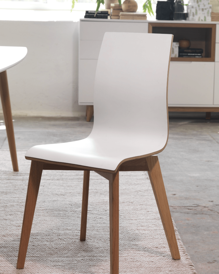 ROWICO Gracy spisestol - hvit laminat/eik 