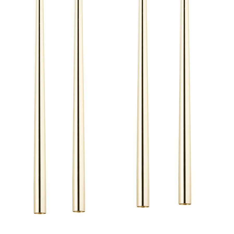 TK Piano loftlampe, m. 8 skjermer - gullmetall