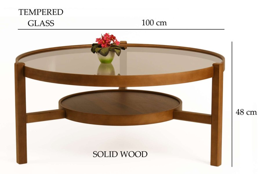 NORDV�RK Flora - Sofabord i valn�tt