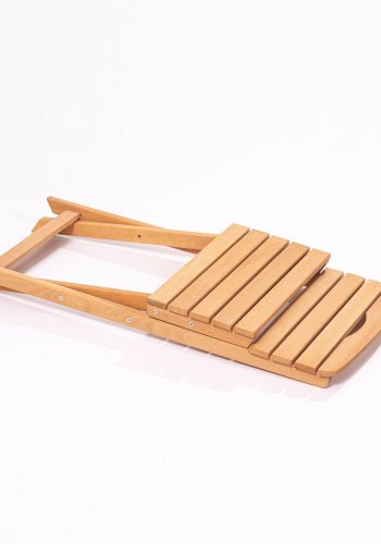 NORDVÄRK My001 hagesett med 1 hagebord og 2 hagestoler, sammenleggbare - naturlig bketre