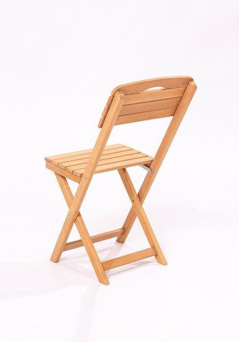 NORDVÄRK My001 hagesett med 1 hagebord og 2 hagestoler, sammenleggbare - naturlig bketre