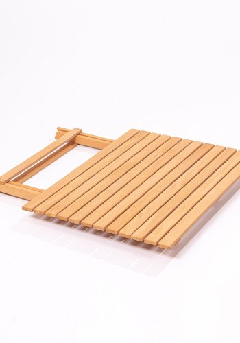 NORDVÄRK My004 hagesett med 1 hagebord og 4 hagestoler, sammenleggbare - naturlig bketre