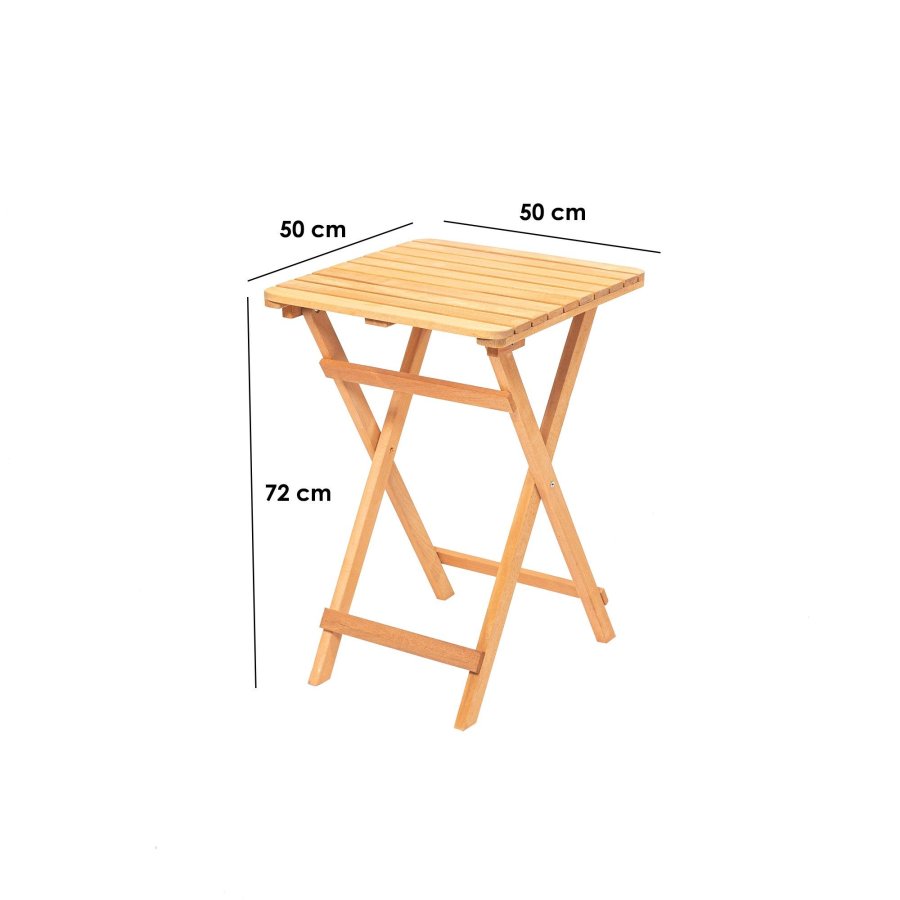 NORDVÄRK My020 hagebord, firkantet - naturlig bk (50x50)