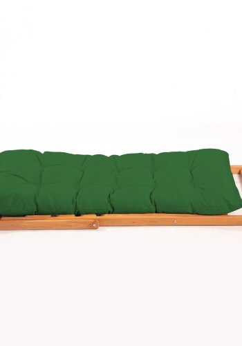 NORDVRK My006 utendrs solstol, m. grnn pute, justerbar ryggsttte - naturlig bketre