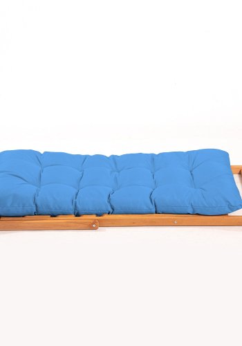 NORDVRK My005 loungesett med 1 hagebord og 2 solstoler - bl pute og naturlig bketre