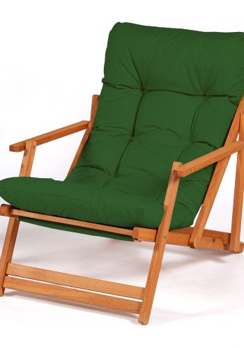 NORDVRK MY007 salongsett, m. 2 hagestoler, 1 hagebord og grnne puter - naturlig bketre