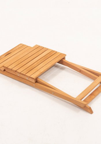 NORDVÄRK My003A hagesett m. 1 hagebord og 2 hagestoler, sammenleggbare - kremfargede puter og naturlig bketre