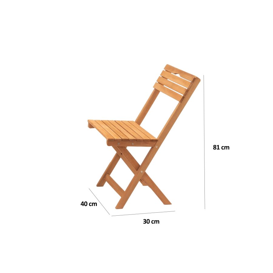 NORDVÄRK My004A hagesett m. 1 hagebord og 4 hagestoler, sammenleggbare - kremfargede puter og naturlig bketre