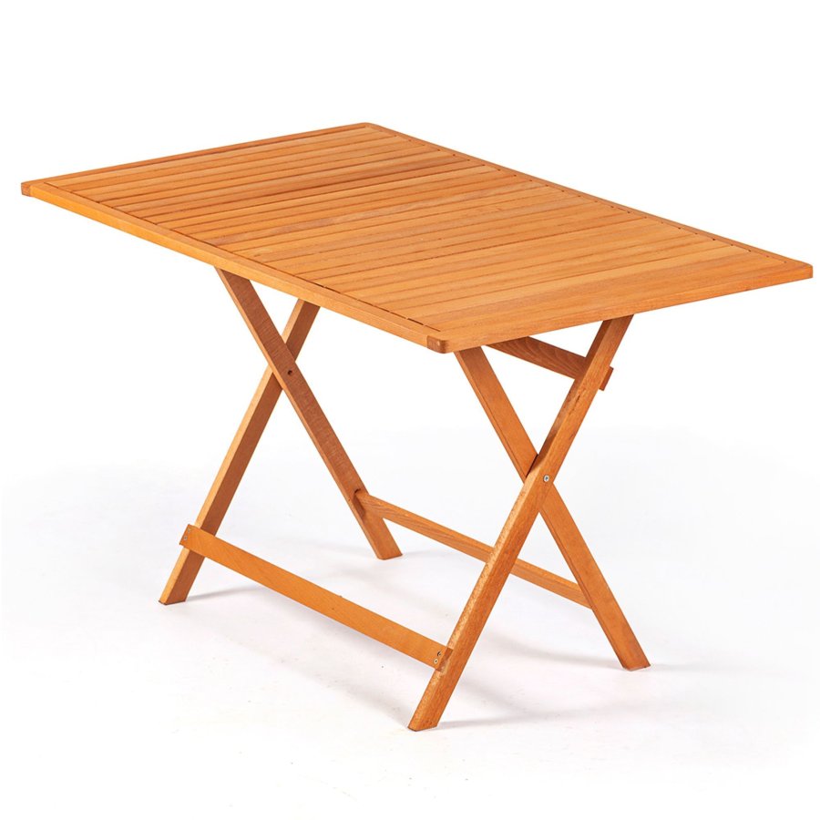 NORDVRK My009 V2 hagesett m. 1 hagebord og 4 hagestoler. 4 pos., sammenleggbar - kremfargede puter/naturlig bk