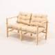 NORDVRK My028 Hagebord og stolsett (4 deler), naturlig kremfarget