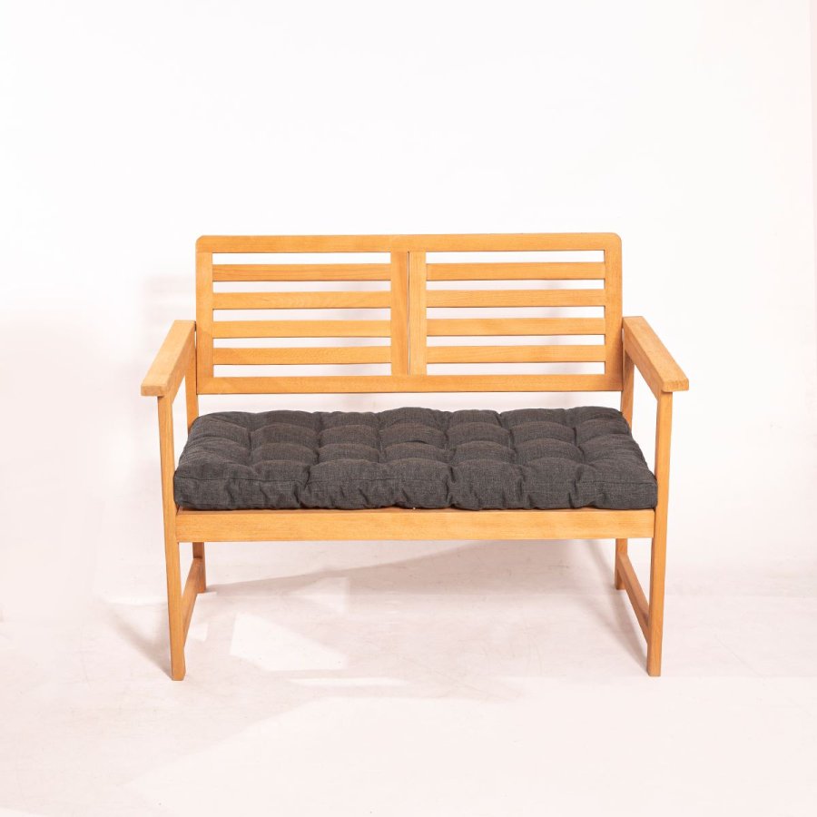 NORDVRK MYT01 utendrs salongsett, m. 2 stoler, 1 sofa, 1 bord og antrasittgr puter - naturlig treverk