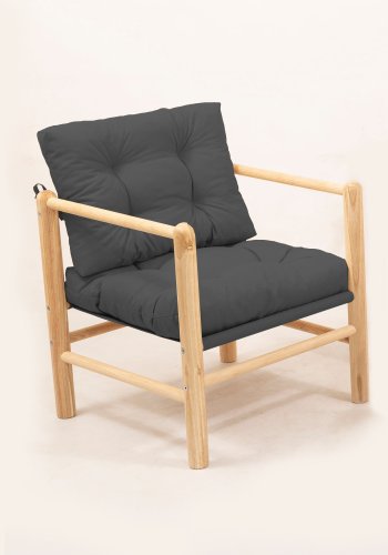 NORDVRK MYG03 - Antrasitt Garden 1-seters sofa, antrasitt