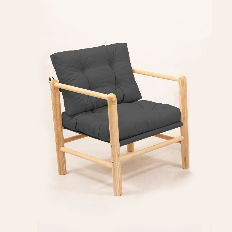 NORDVRK MYG03 - Antrasitt Garden 1-seters sofa, antrasitt