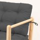NORDVRK MYG03 - Antrasitt Garden 1-seters sofa, antrasitt