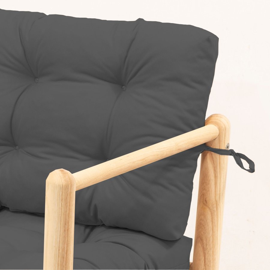 NORDVRK MYG03 - Antrasitt Garden 1-seters sofa, antrasitt
