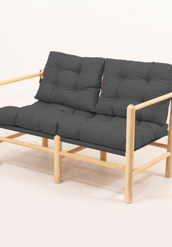 NORDVRK MYG04 - Antrasitt Garden 2-seters sofa, antrasitt