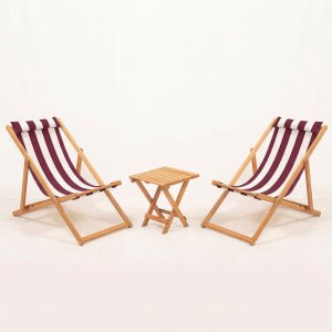 NORDV�RK Myn03 - Claret Red tr�dg�rdsbord och stolsset (3 delar)