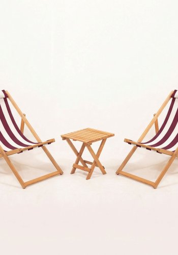 NORDV�RK Myn03 - Claret Red tr�dg�rdsbord och stolsset (3 delar)