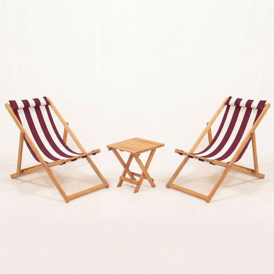 NORDV�RK Myn03 - Claret Red tr�dg�rdsbord och stolsset (3 delar)