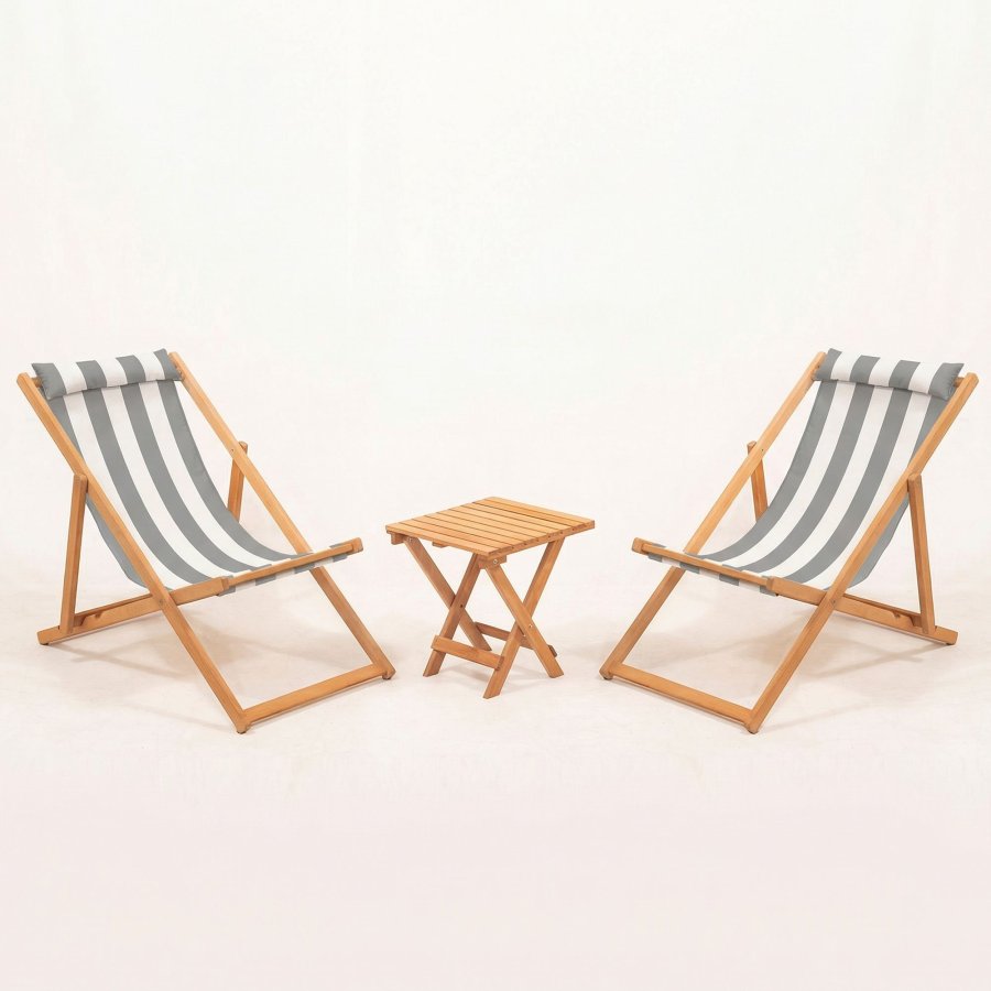 NORDV�RK Myn03 - Gr�tt tr�dg�rdsbord och stolsset (3 delar)