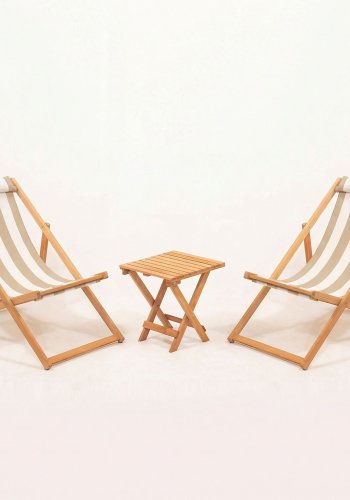 NORDV�RK Myn03 - Brunt tr�dg�rdsbord och stolsset (3 delar)