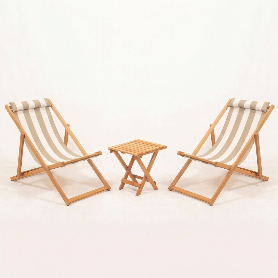 NORDV�RK Myn03 - Brunt tr�dg�rdsbord och stolsset (3 delar)