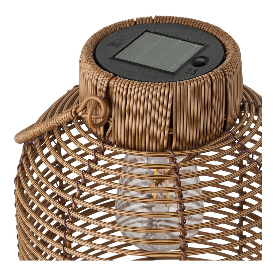 HOUSE NORDIC Brentford utend�rs bordlampe, oppladbar med solcelle - brun polyrattan
