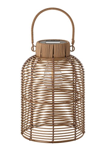 HOUSE NORDIC Brentford utend�rs bordlampe, oppladbar med solcelle - brun polyrattan