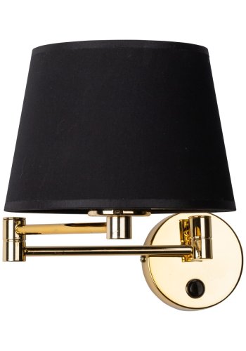 TK Glory vglampe - sort stof og guld metal