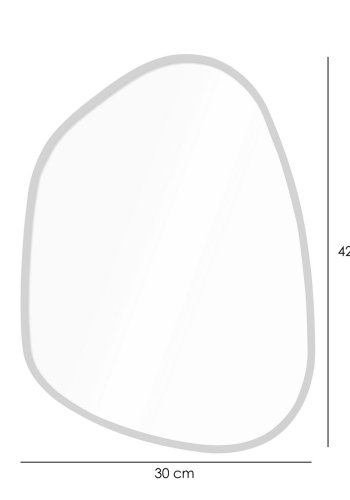 NORDVÄRK Asymmetrisk design 30 x 42 - sort dekorativt spejl
