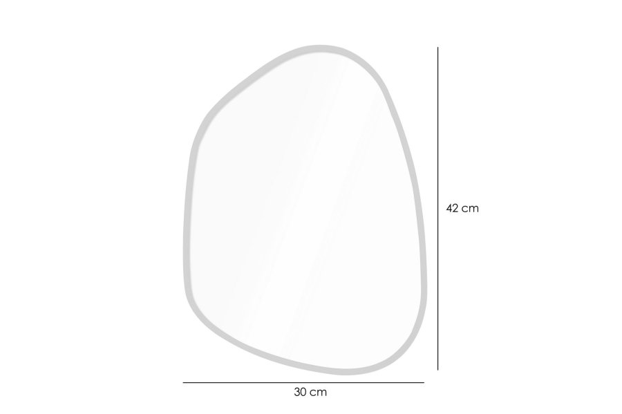 NORDVÄRK Asymmetrisk design 30 x 42 - sort dekorativt spejl