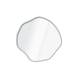 NORDVÄRK Bowed vgspejl, organisk - spejlglas og slv MDF (40x40)