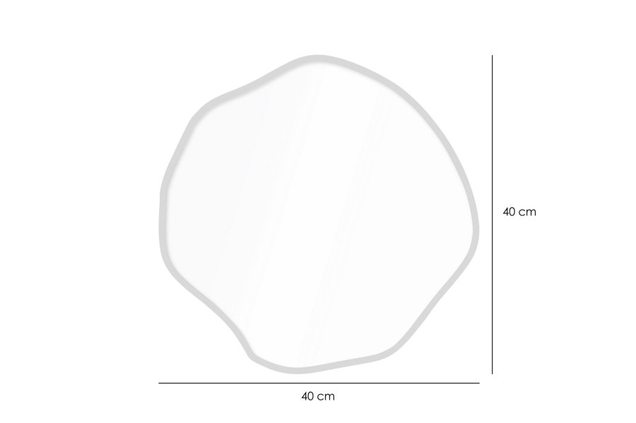 NORDVÄRK Bowed 40 x 40 - Slvfarvet dekorativt spejl