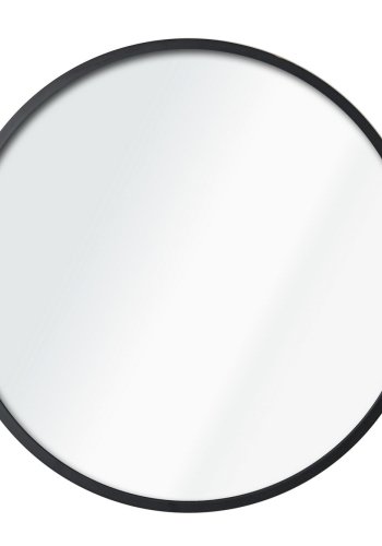 NORDVRK Ocean vgspejl, rund - spejlglas og sort MDF (40)