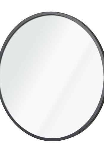 NORDVRK Ocean vgspejl, rund - spejlglas og sort MDF (40)